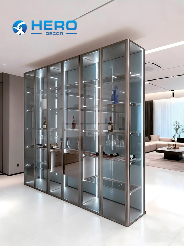 Full-height-glass-cabinet-system