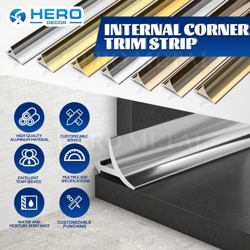 Internal Corner Aluminum Tile Profile Internal Corner Aluminum Tile Profile