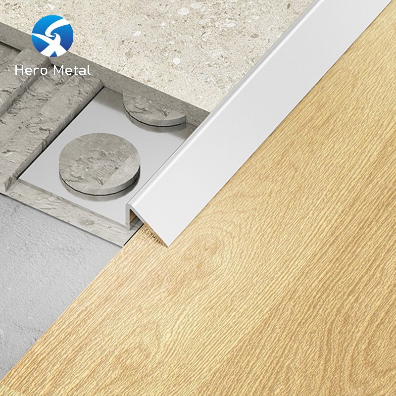 silver flexible triangle tile trim