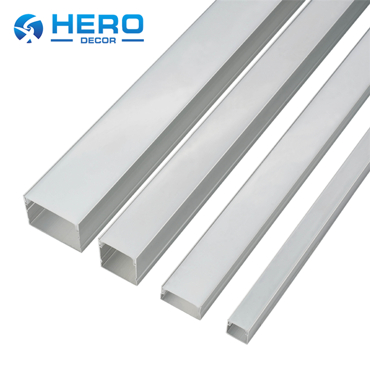 Wide U-shape Aluminum Anodized Profile For Led Strips